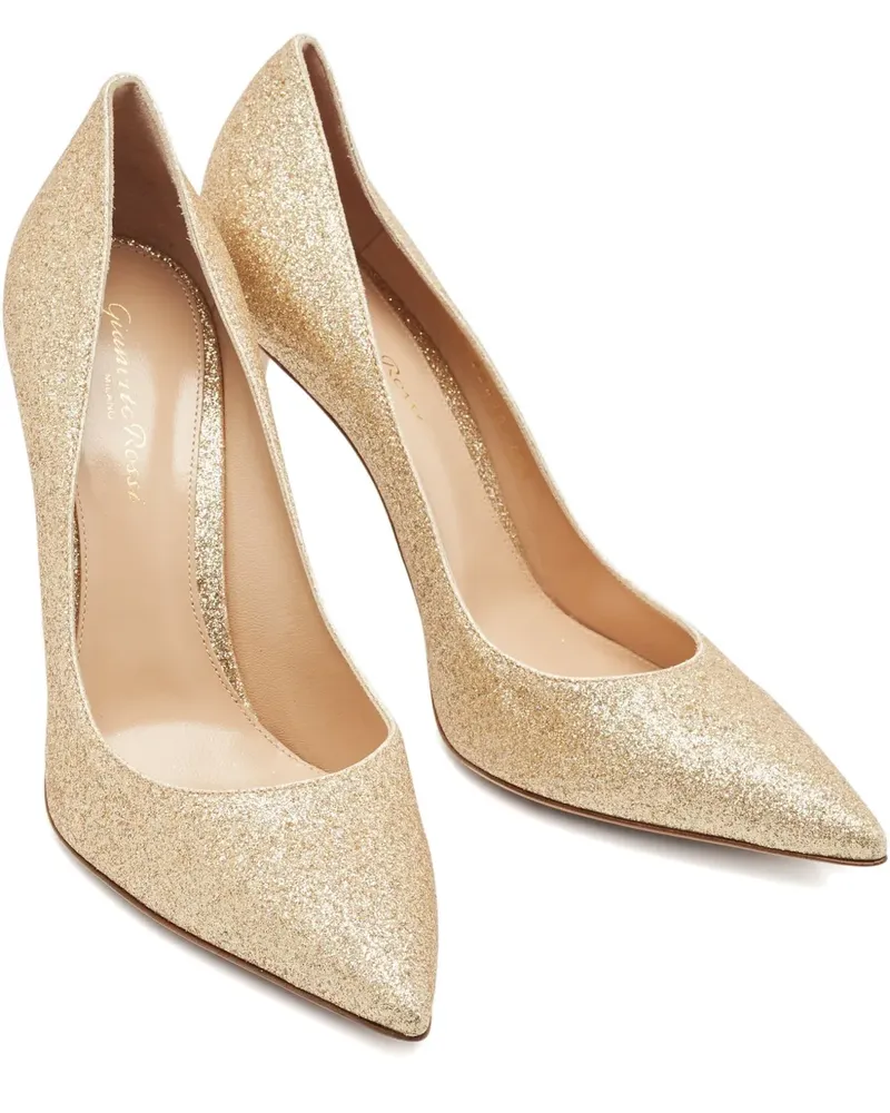 Gianvito Rossi Gianvito glittered pumps - Gold Gold