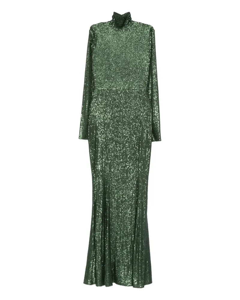 Norma Kamali turtleneck fishtail maxi dress - Grün Grün