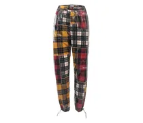 Hose mit Patchwork-Print - Rot