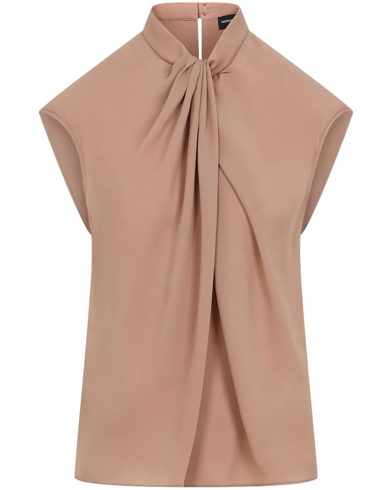 Giorgio Armani Bluse mit Raffung - Rosa Rosa