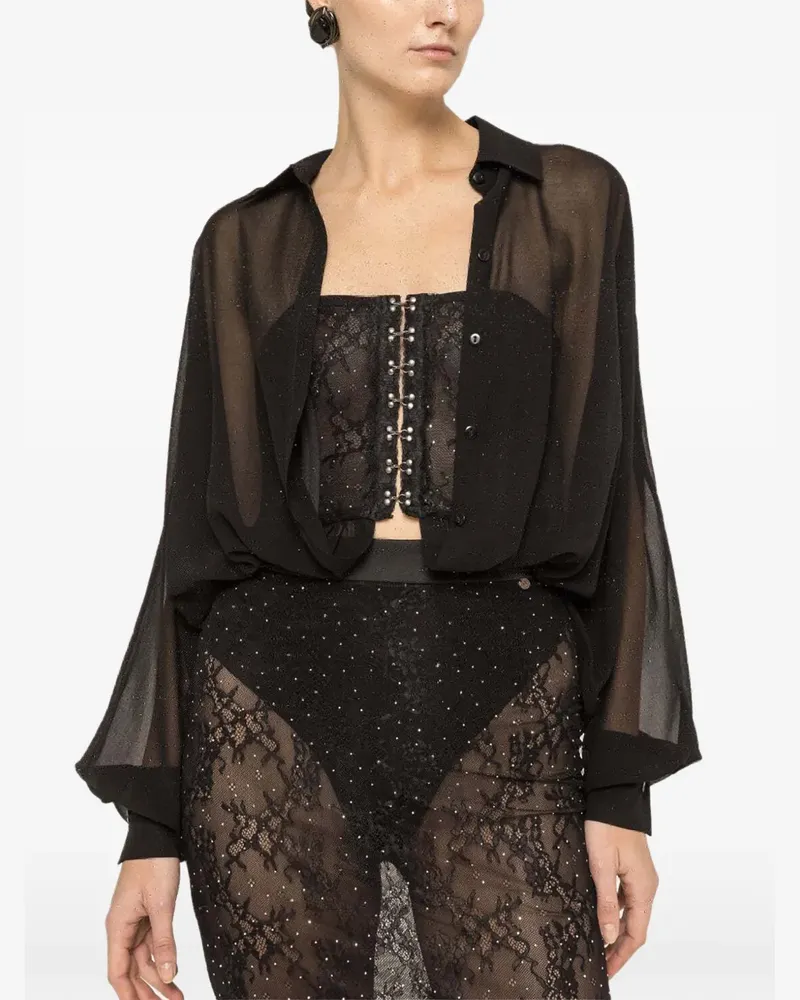 NISSA lace corset - Schwarz Schwarz