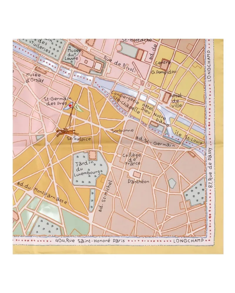 Longchamp A la Découverte de Paris Schal - Gelb Gelb