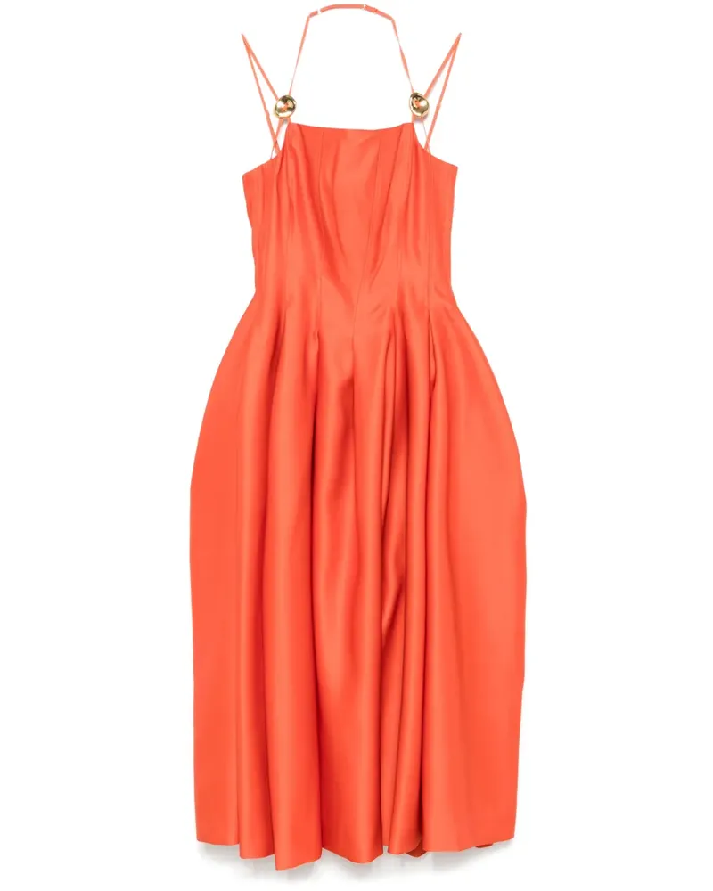 Stine Goya Midikleid mit doppeltem Riemen - Orange Orange