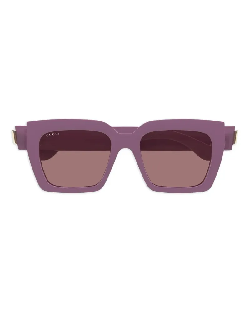 Gucci Sonnenbrille mit eckigem Gestell - Violett Violett