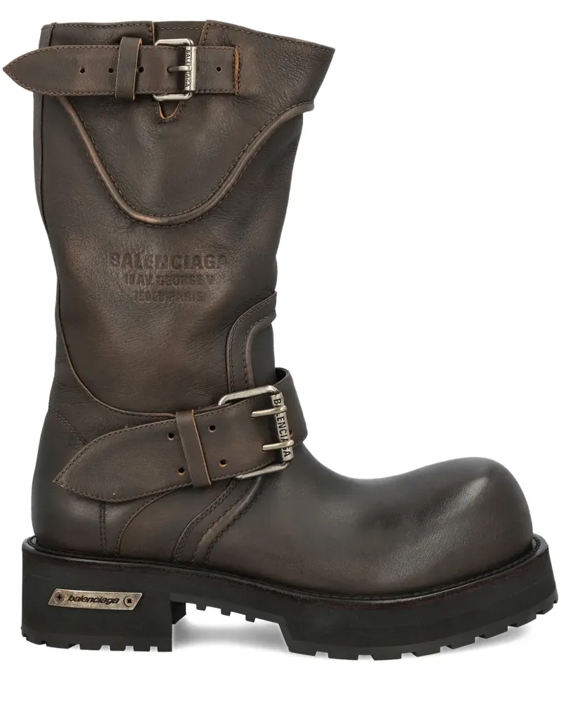 Balenciaga Venom biker boots - Braun Braun