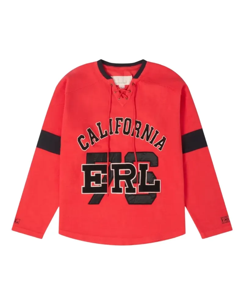 ERL lace-up logo-embroidered sweater - Rot Rot
