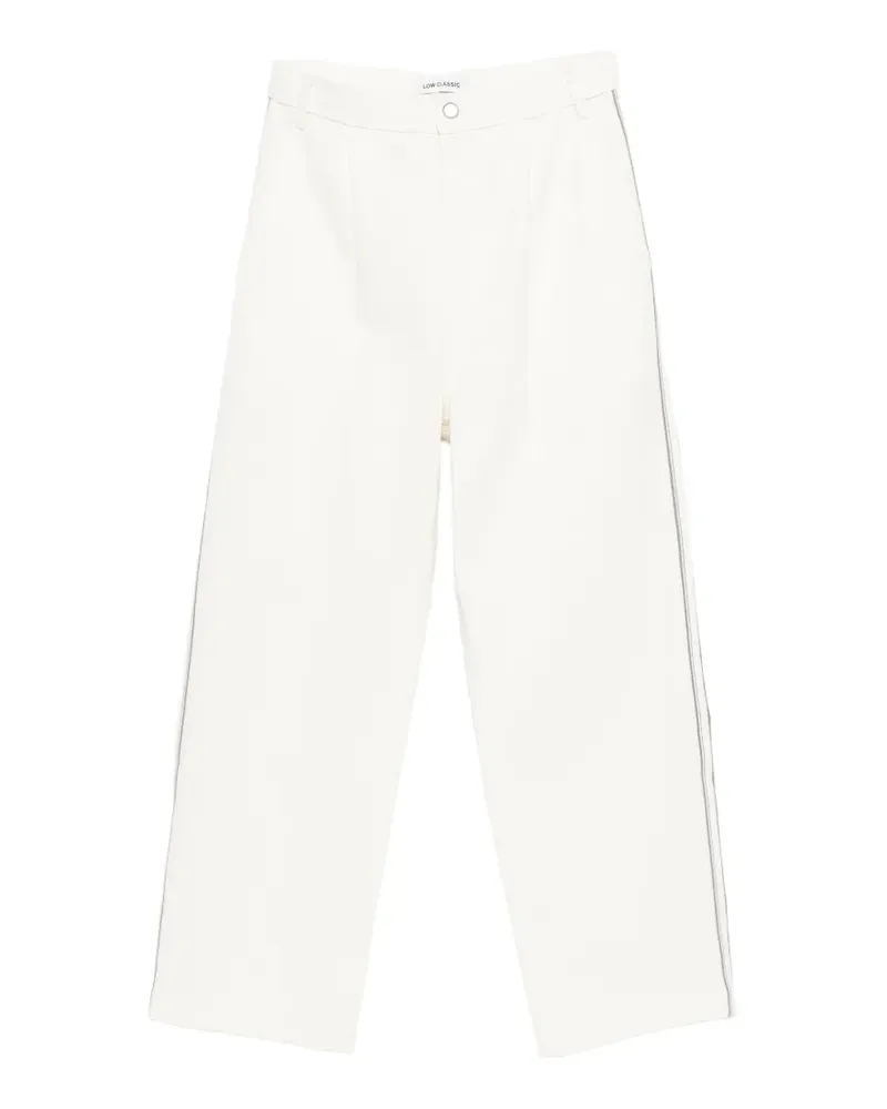 LOW CLASSIC drawstring stripe-detail trousers - Nude Nude