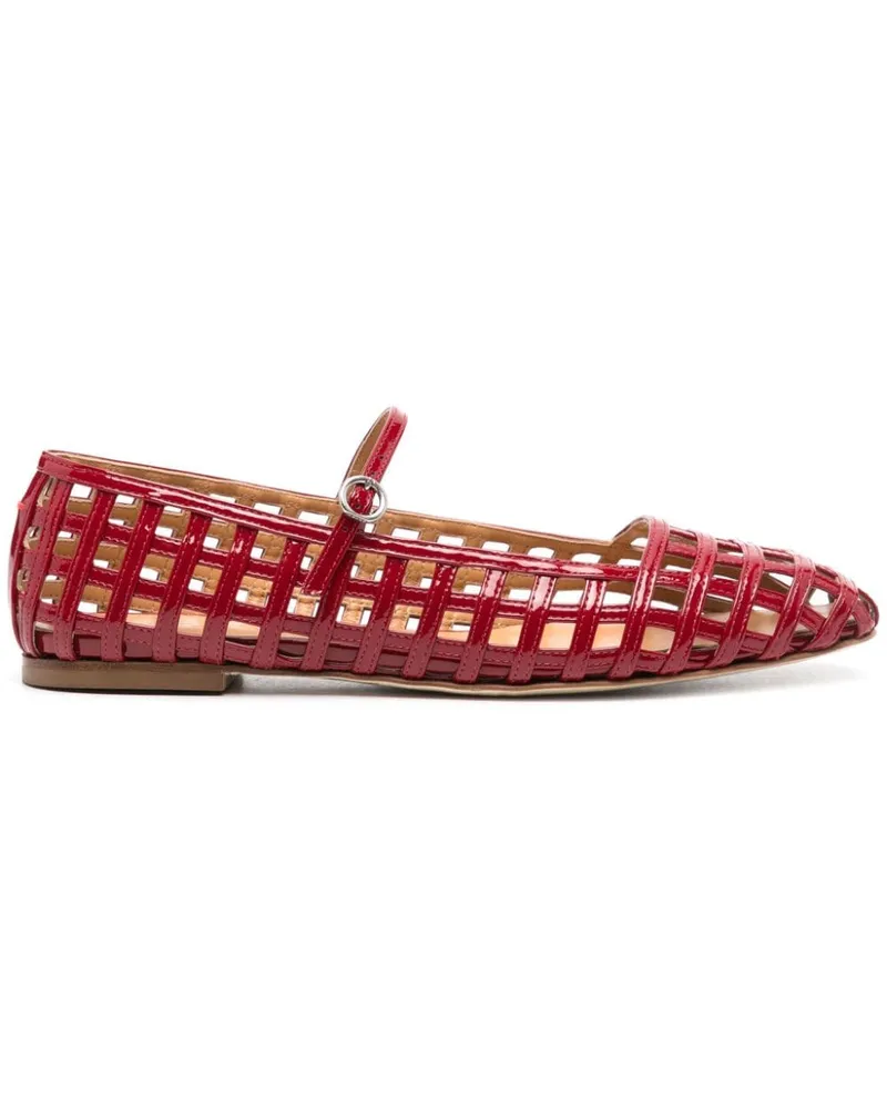 aeyde Uma Cage Ballerinas Rot