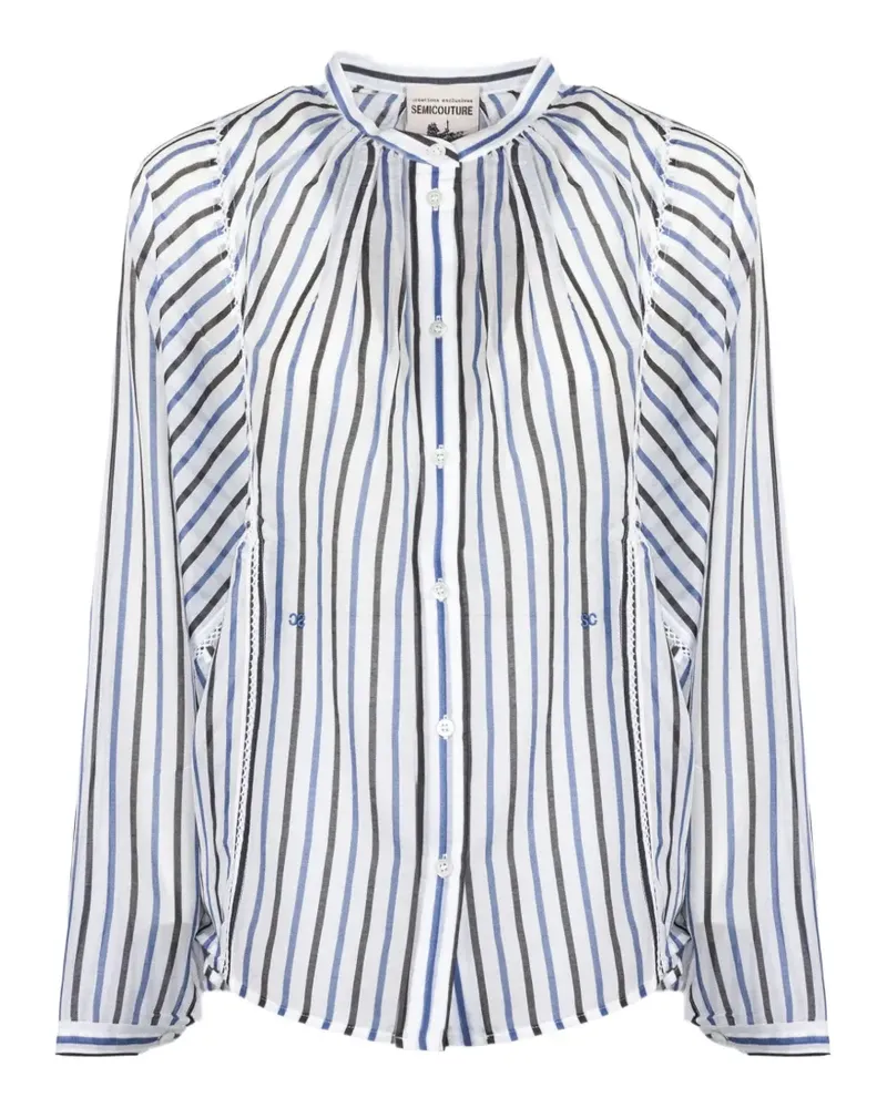 Semicouture vertical striped shirt - Weiß Weiß
