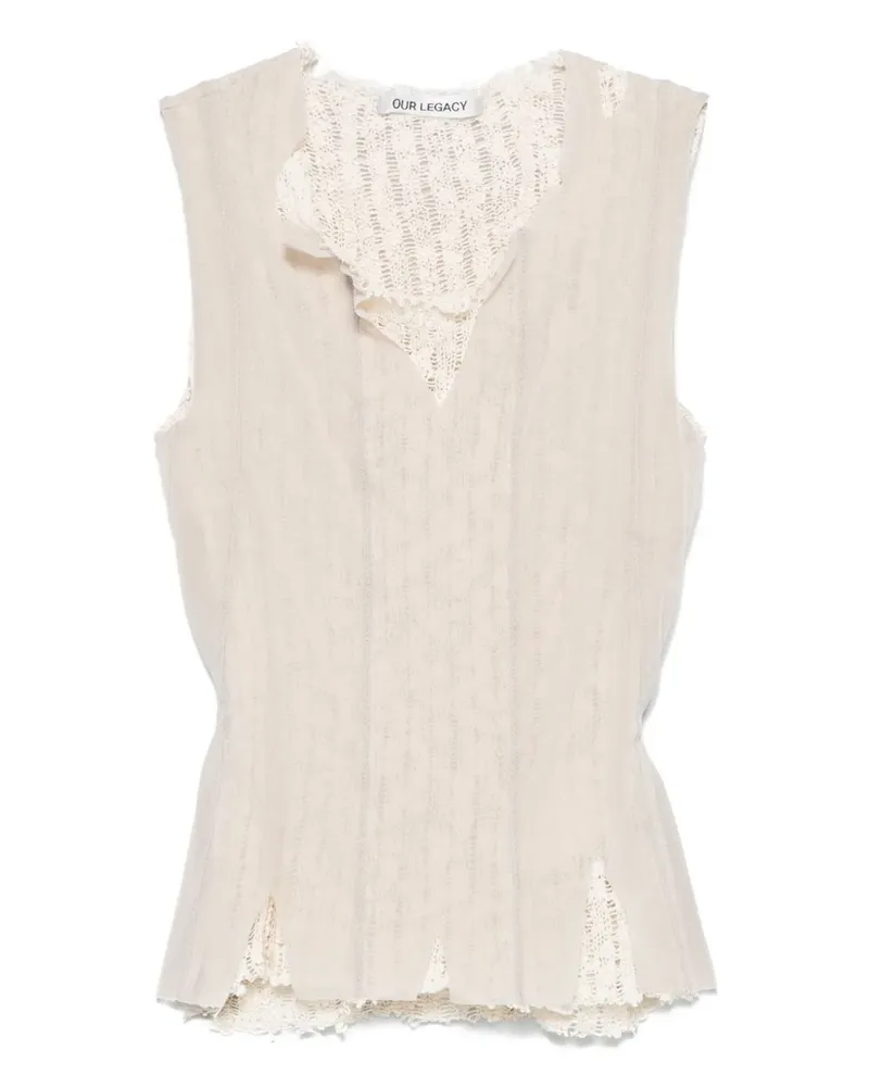 Our Legacy Oberteil im Layering-Look - Nude Nude