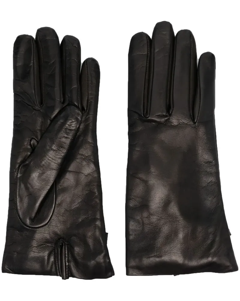 Moschino Handschuhe aus Leder - Schwarz Schwarz