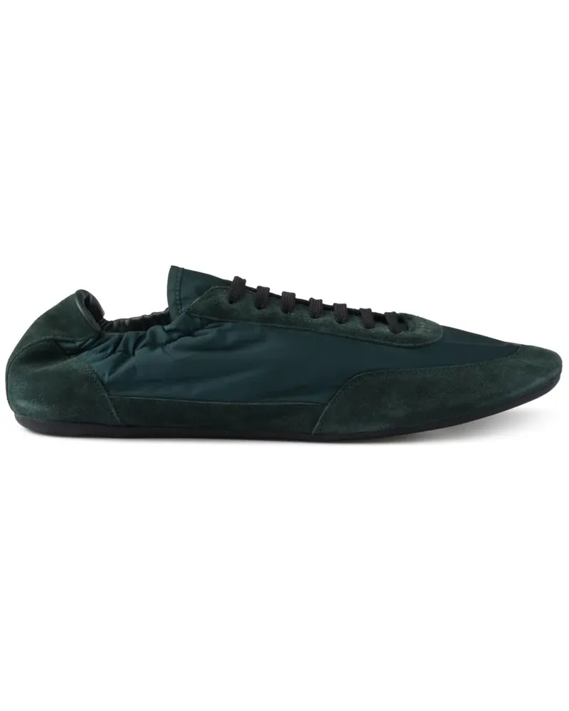 Prada Collapse Re-Nylon Sneakers aus Wildleder - Grün Grün
