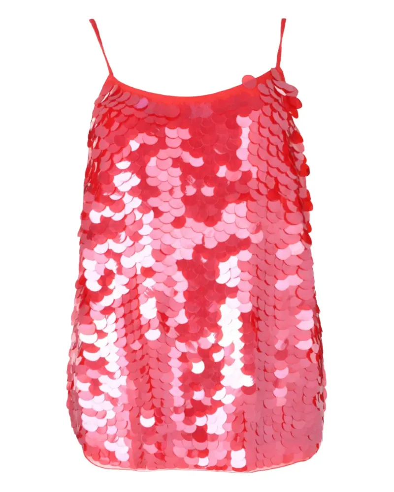 Fabiana Filippi sequinned spaghetti-strap top - Rot Rot