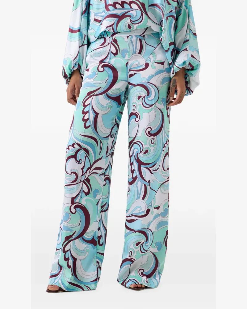 MARCIANO Los Angeles Carmen Hose mit abstraktem Print - Weiß Weiß