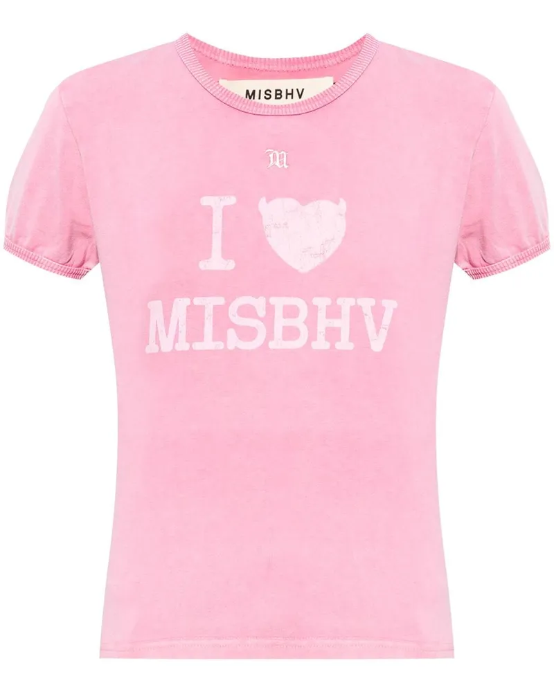 MISBHV T-Shirt mit Logo-Print - Rosa Rosa