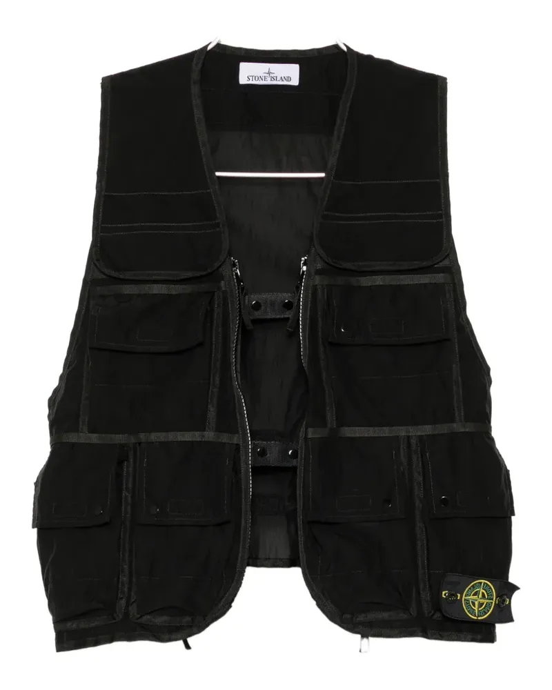Stone Island multi-pocket harness vest - Schwarz Schwarz