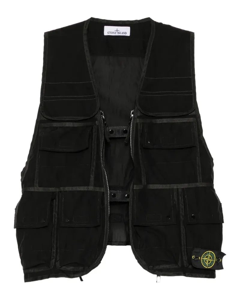 Stone Island multi-pocket harness vest - Schwarz Schwarz