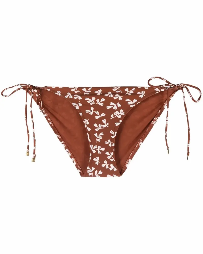 Tory Burch Bikinihöschen mit Blumen-Print - Braun Braun
