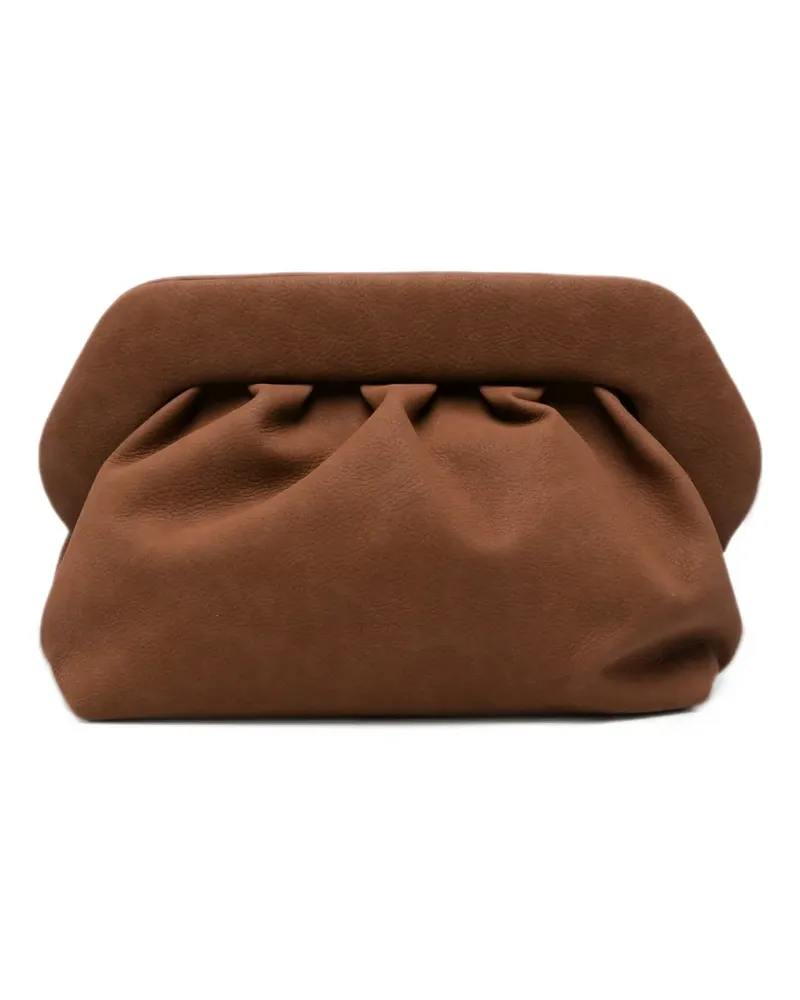 THEMOIRÈ Bios ruched clutch bag - Braun Braun