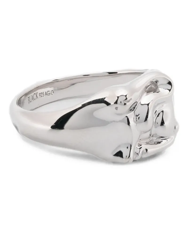 Maria Black Rabbit signet ring - Silber Silber