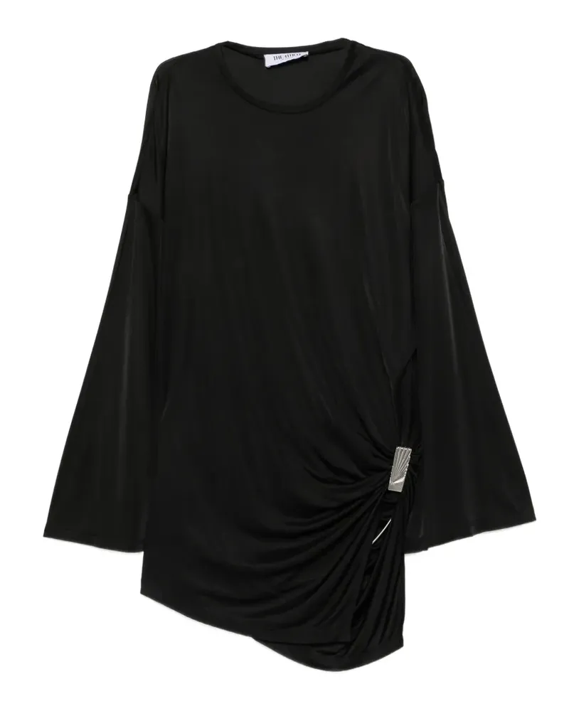 ATTICO Drapiertes Minikleid - Schwarz Schwarz