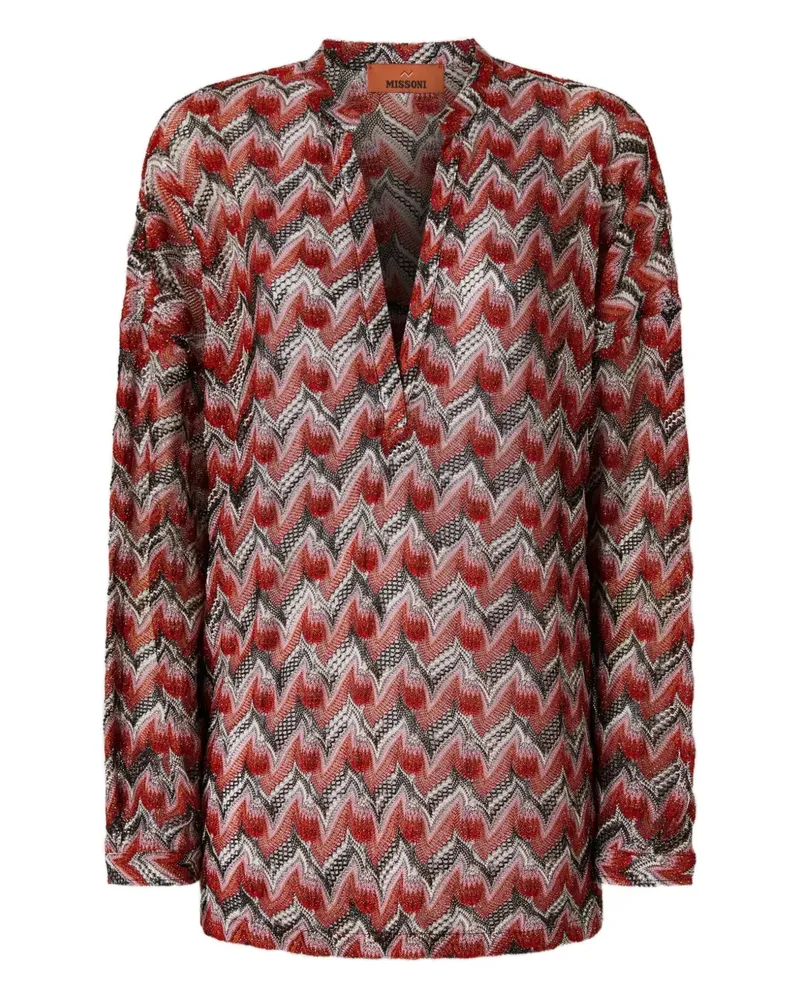Missoni Gestricktes Oberteil mit Zickzackmuster - Schwarz Schwarz