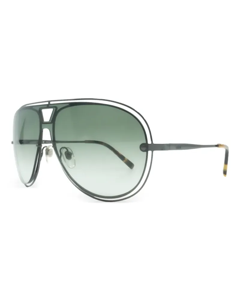 MCM Pilotenbrille mit doppeltem Gestell - Schwarz Schwarz