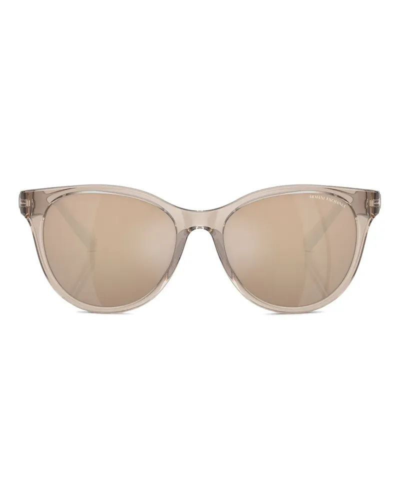 Armani Exchange Sonnenbrille mit rundem Gestell - Braun Braun