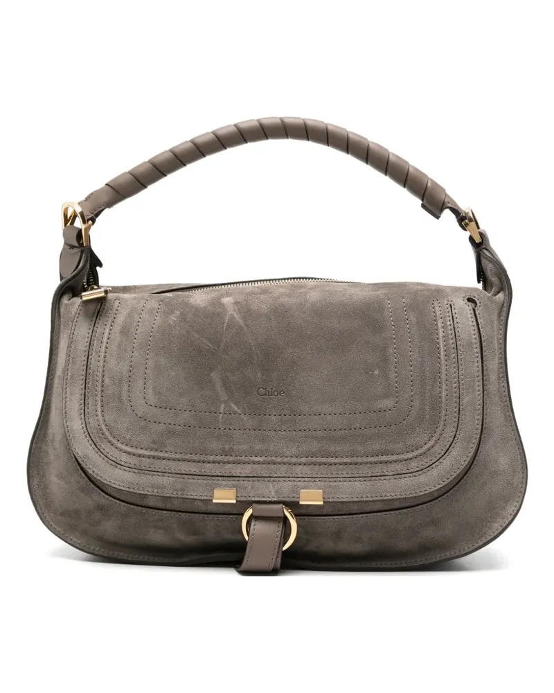 Chloé Maracie Schultertasche aus Wildleder - Grau Grau