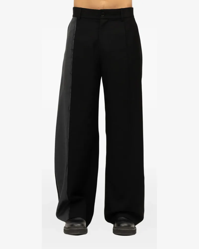 Feng Chen Wang butoon-fastening belt-loops trousers - Schwarz Schwarz
