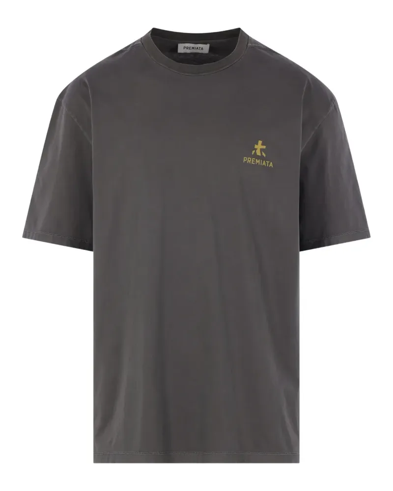 Premiata logo-print T-shirt - Grau Grau