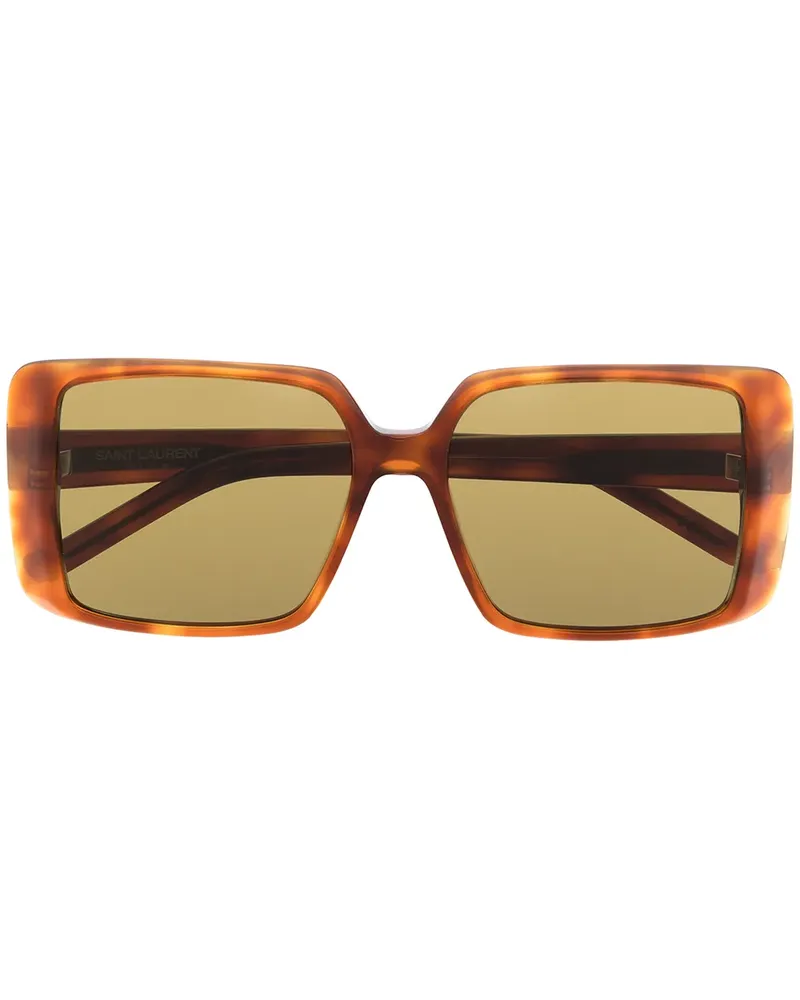 Saint Laurent Eckige Sonnenbrille - Braun Braun