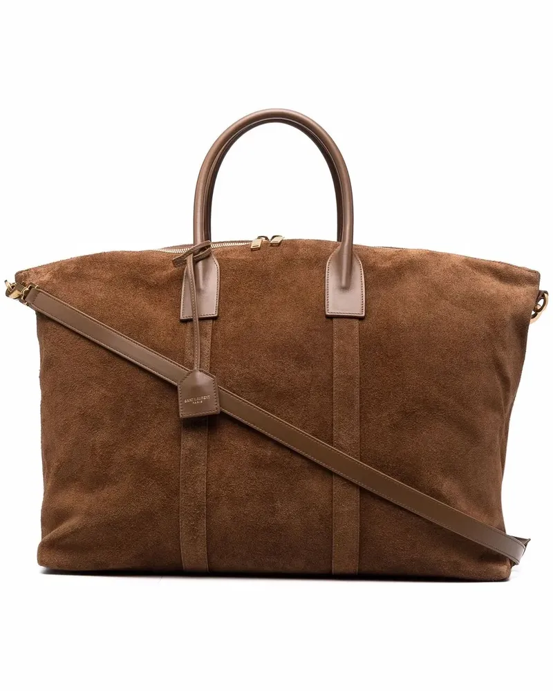Saint Laurent Bowlingtasche im Oversized-Look - Braun Braun