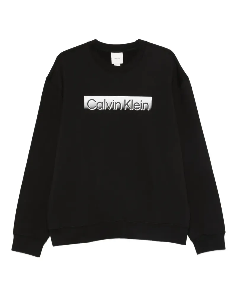 Calvin Klein logo crew neck sweater - Schwarz Schwarz