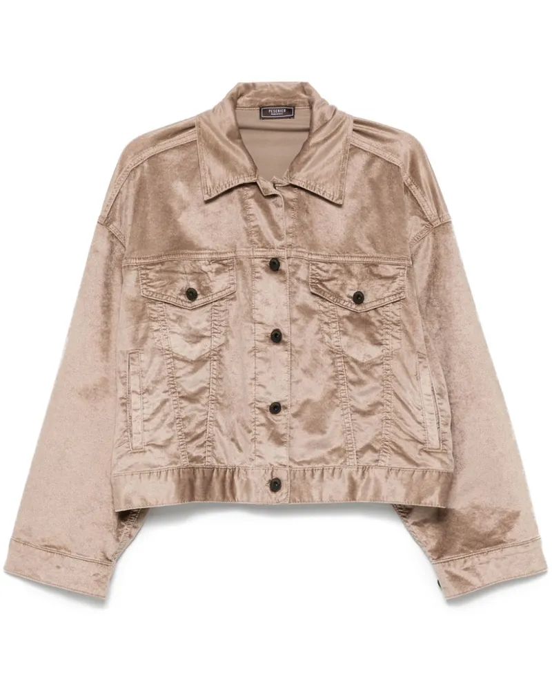 Peserico Jacke aus Velours - Braun Braun