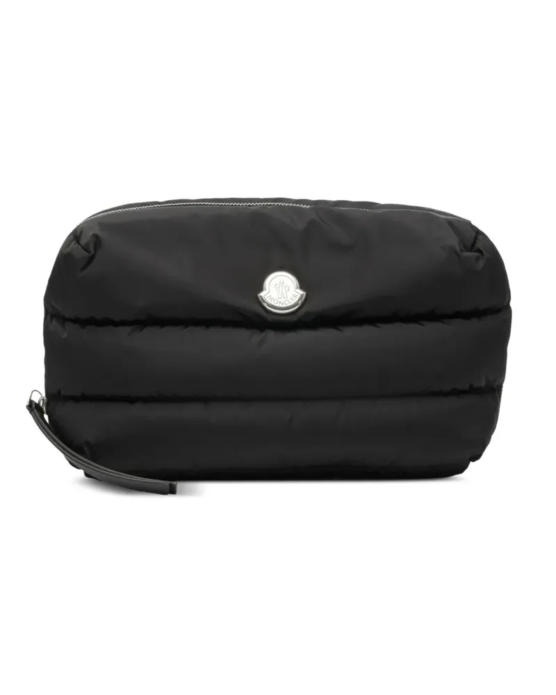 Moncler Caradoc padded logo-plaque make up bag - Schwarz Schwarz