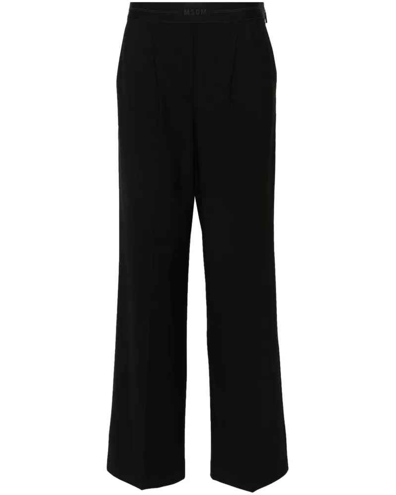 MSGM Hose mit Logo-Bund - Schwarz Schwarz