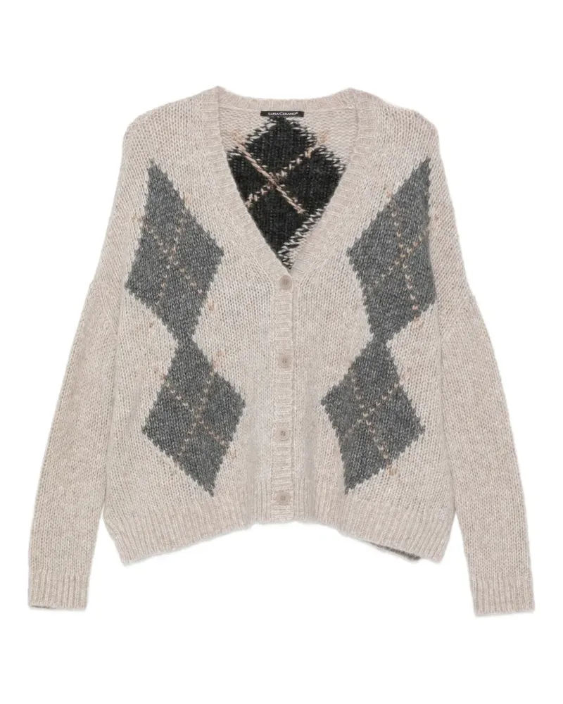Luisa Cerano Cardigan mit Argyle-Muster - Nude Nude