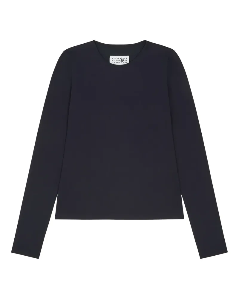 Maison Margiela Langarmshirt mit Rüschenkragen - Blau Blau