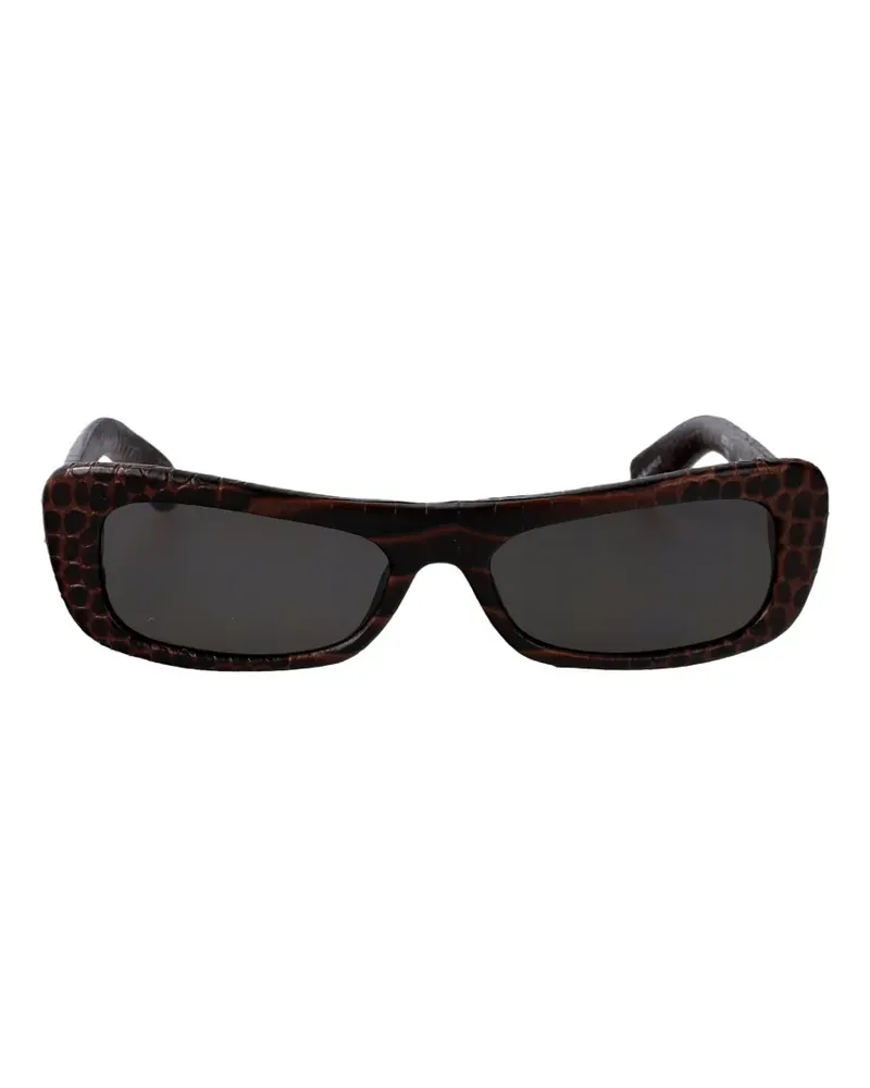 Jacquemus Capri croc-effect sunglasses - Braun Braun