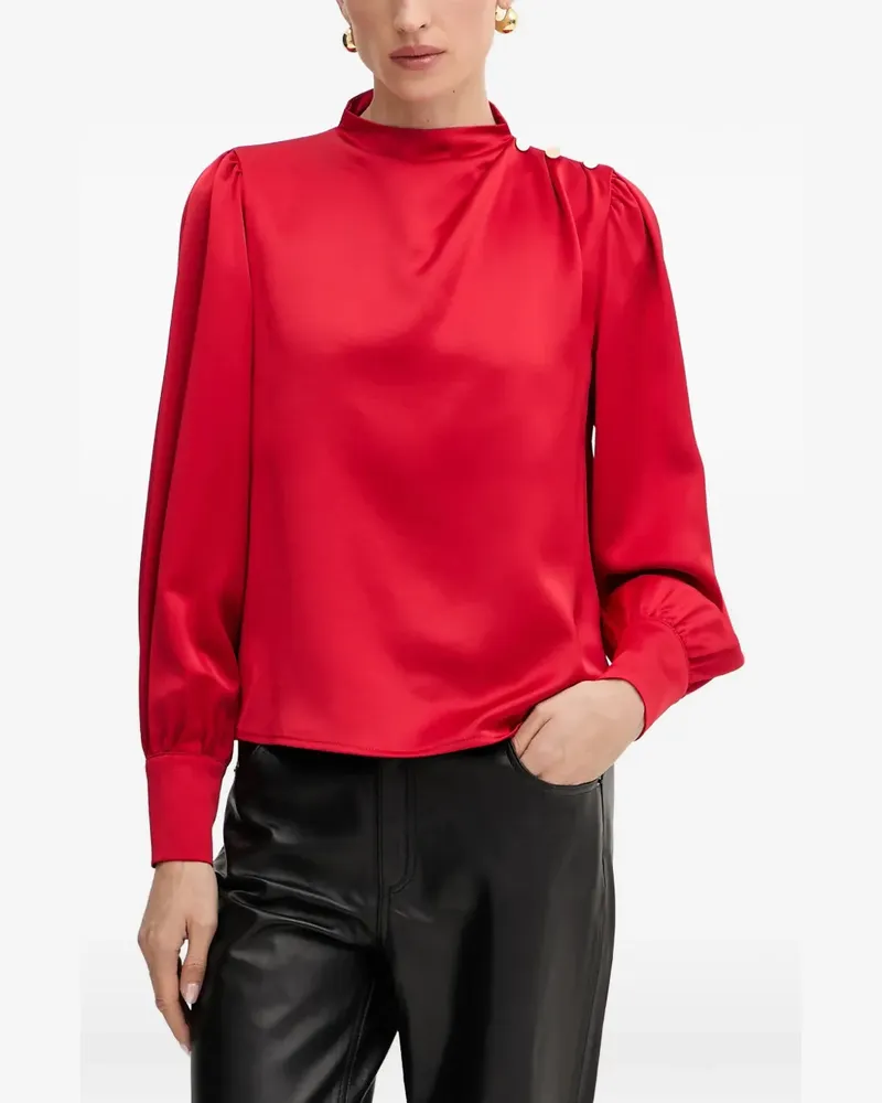 Fracomina button high-neck top - Rot Rot