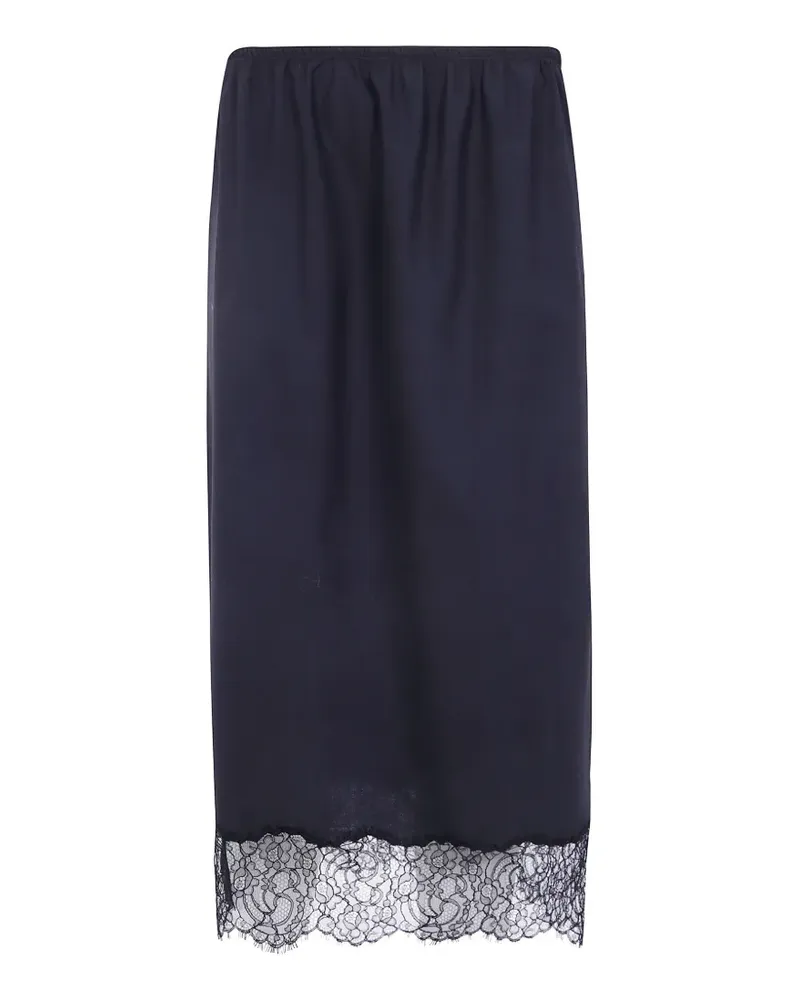 Semicouture Becka lace-trim panelled midi skirt - Schwarz Schwarz