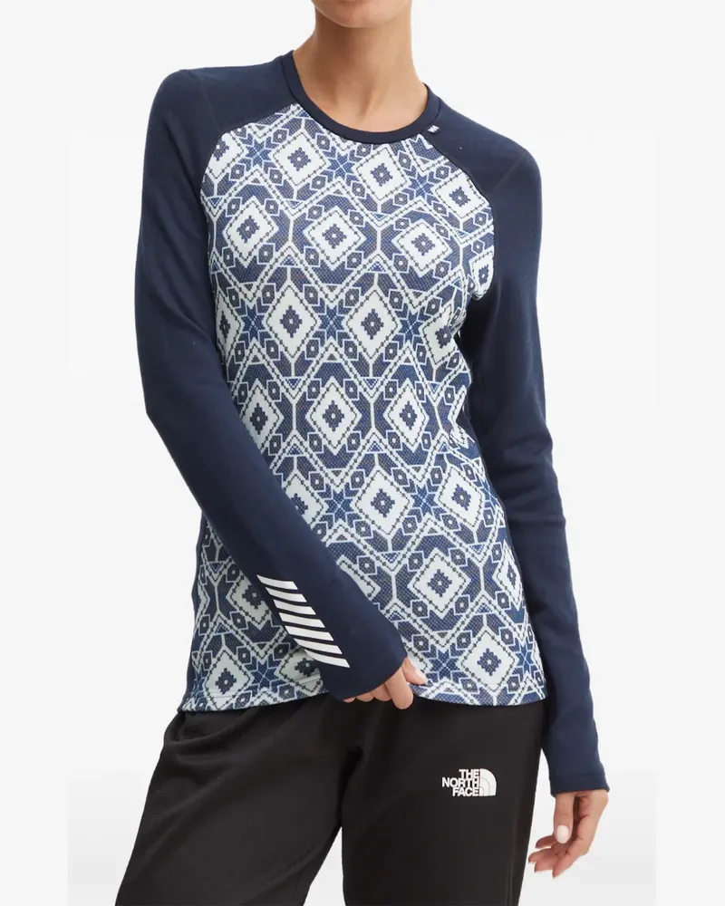Helly Hansen patterned base-layer top - Blau Blau