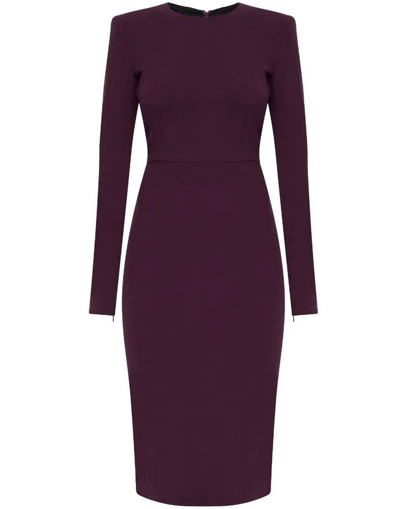 Victoria Beckham T-Shirtkleid mit langen Ärmeln - Violett Violett
