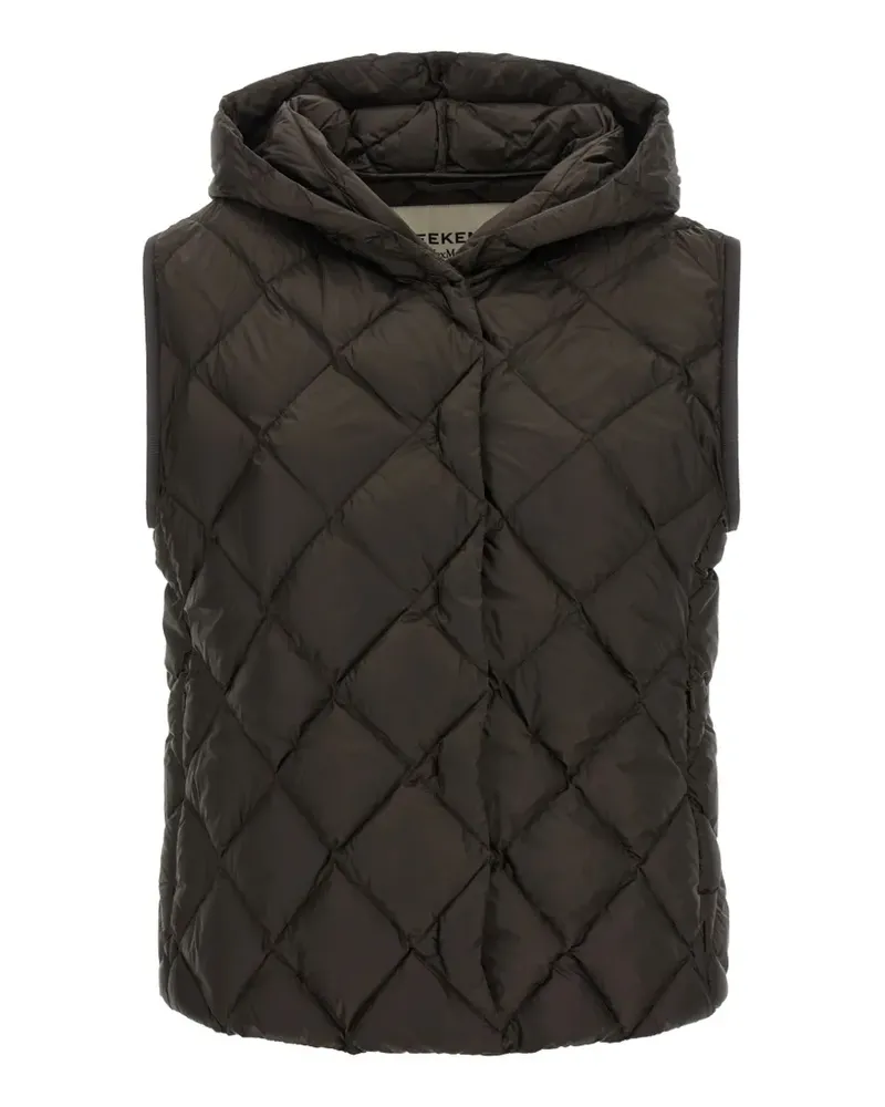 Max Mara Giochi diamond-quilted hooded gilet - Braun Braun