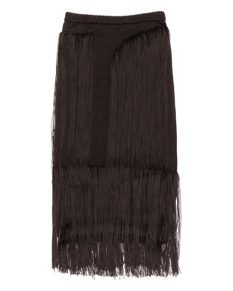 BIMBA Y LOLA fringe layered skirt - Braun Braun