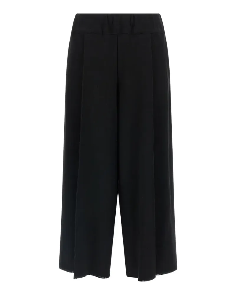 Issey Miyake Campagne elasticated wide leg trousers - Schwarz Schwarz