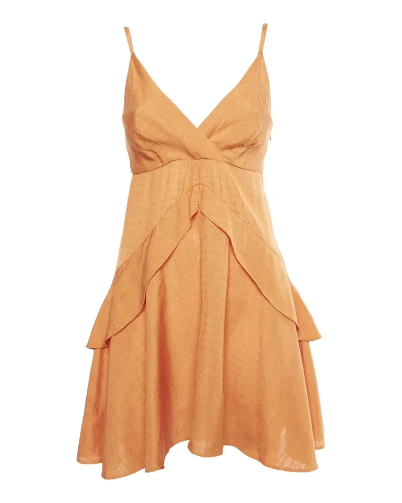 Sandro Gisele ruffle mini dress - Orange Orange