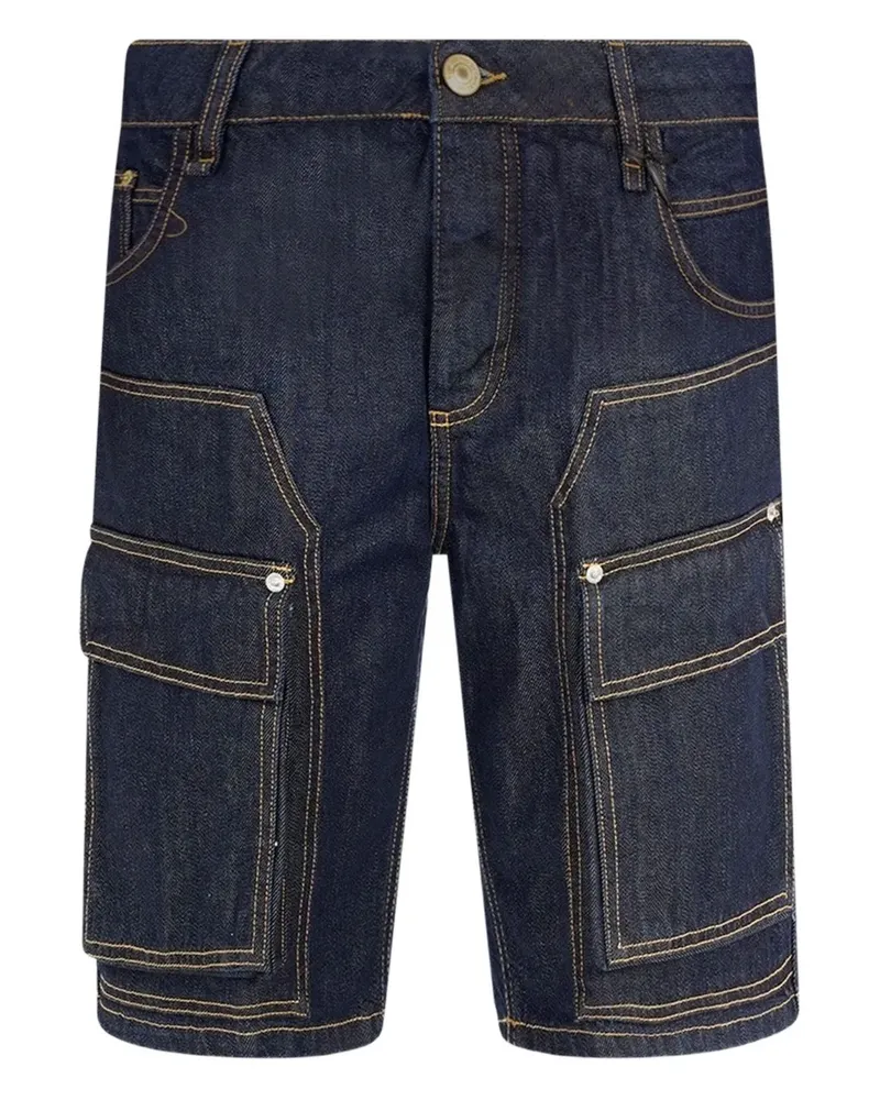 Yes London Jeans-Shorts mit aufgesetzten Taschen - Blau Blau