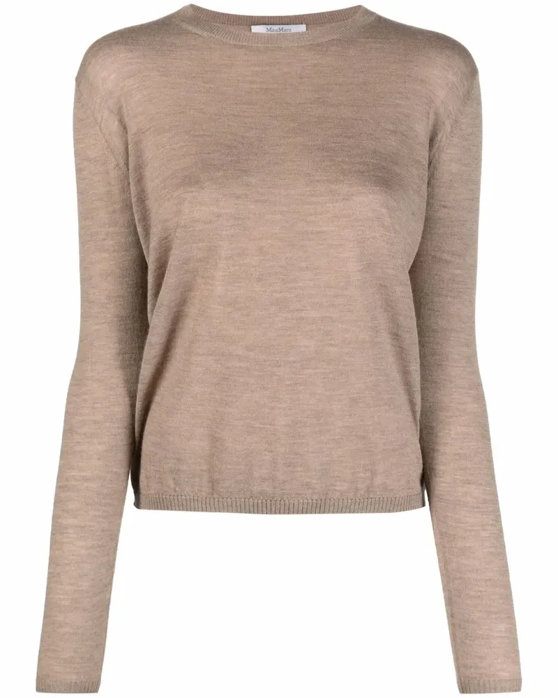 Max Mara Klassischer Kaschmirpullover - Braun Braun